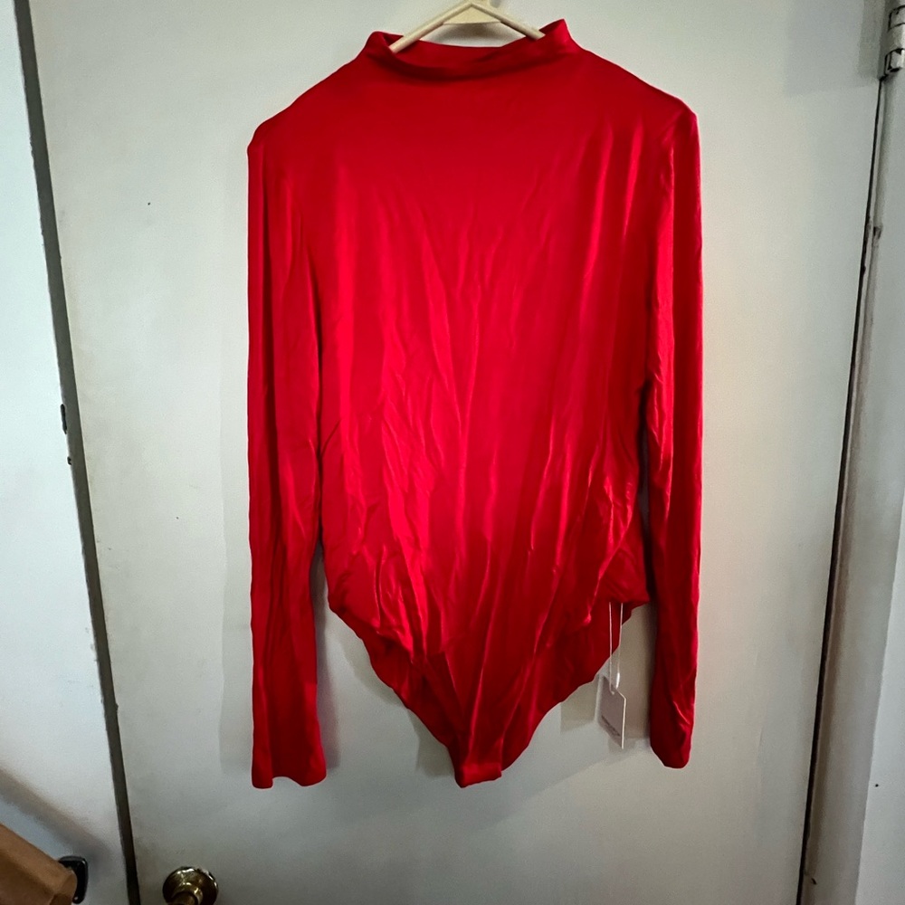 Red Long Sleeve Bodysuit